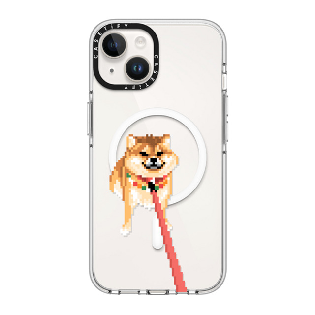 Fatbeard x CASETiFY iPhone 14 ケース クリア クリア ケース MagSafe対応 Stubborn Shiba Inu