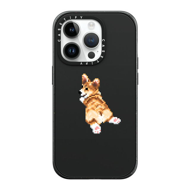 Fatbeard x CASETiFY iPhone 14 Pro ケース マットブラック インパクトケース MagSafe対応 Corgi Butt