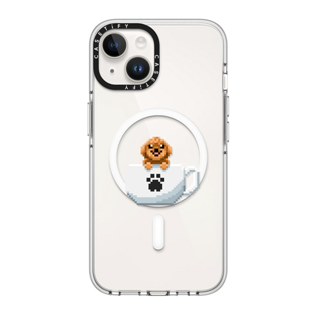 Fatbeard x CASETiFY iPhone 14 ケース クリア クリア ケース MagSafe対応 Teacup Toy Poodle