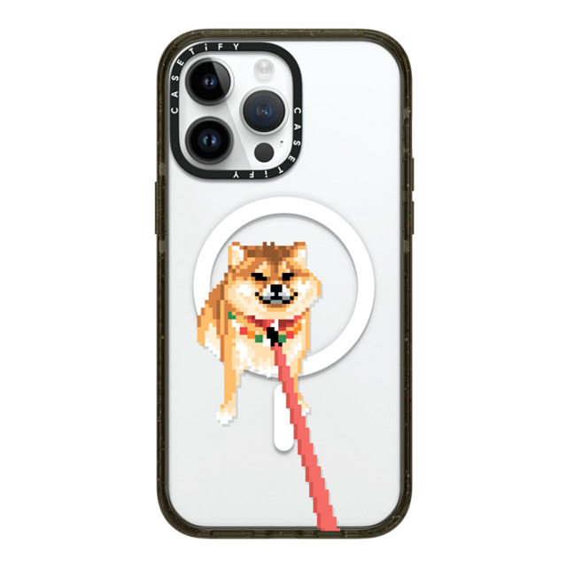 Fatbeard x CASETiFY iPhone 14 Pro Max ケース ブラック インパクトケース MagSafe対応 Stubborn Shiba Inu