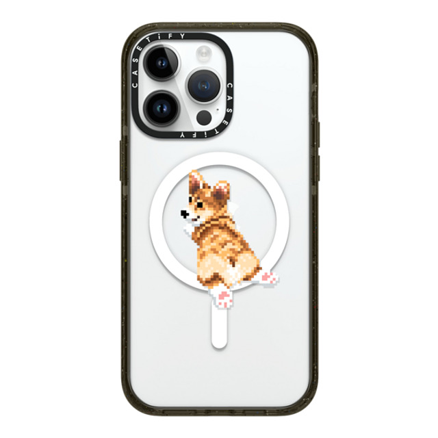 Fatbeard x CASETiFY iPhone 14 Pro Max ケース ブラック インパクトケース MagSafe対応 Corgi Butt