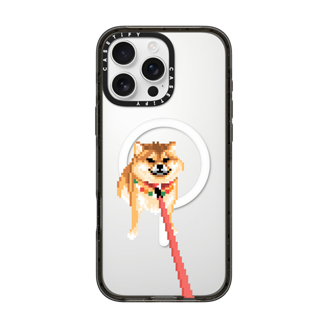 Fatbeard x CASETiFY iPhone 16 Pro Max ケース ブラック インパクトケース MagSafe対応 Stubborn Shiba Inu