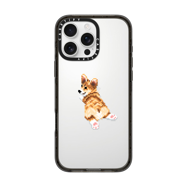 Fatbeard x CASETiFY iPhone 16 Pro Max ケース ブラック インパクトケース Corgi Butt