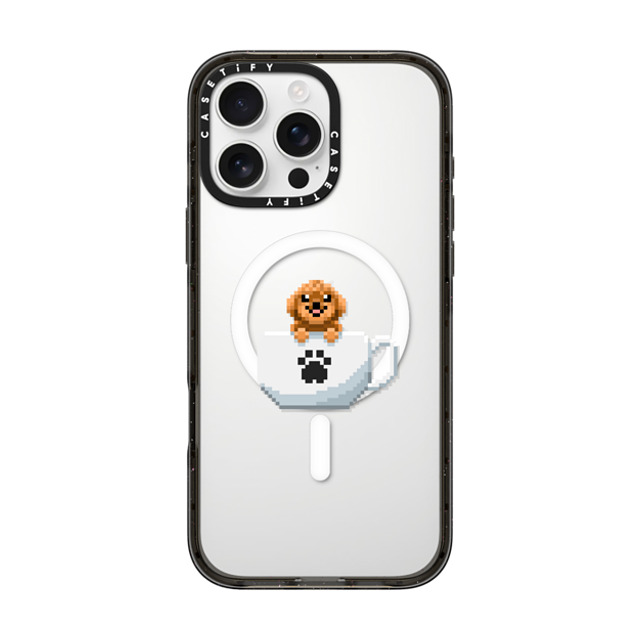 Fatbeard x CASETiFY iPhone 16 Pro Max ケース ブラック インパクトケース MagSafe対応 Teacup Toy Poodle