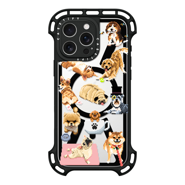 Fatbeard x CASETiFY iPhone 16 Pro Max ケース ブラック ウルトラ バウンスケース MagSafe対応 Celebrating International Dog Day!