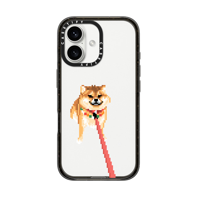 Fatbeard x CASETiFY iPhone 16 ケース ブラック インパクトケース Stubborn Shiba Inu