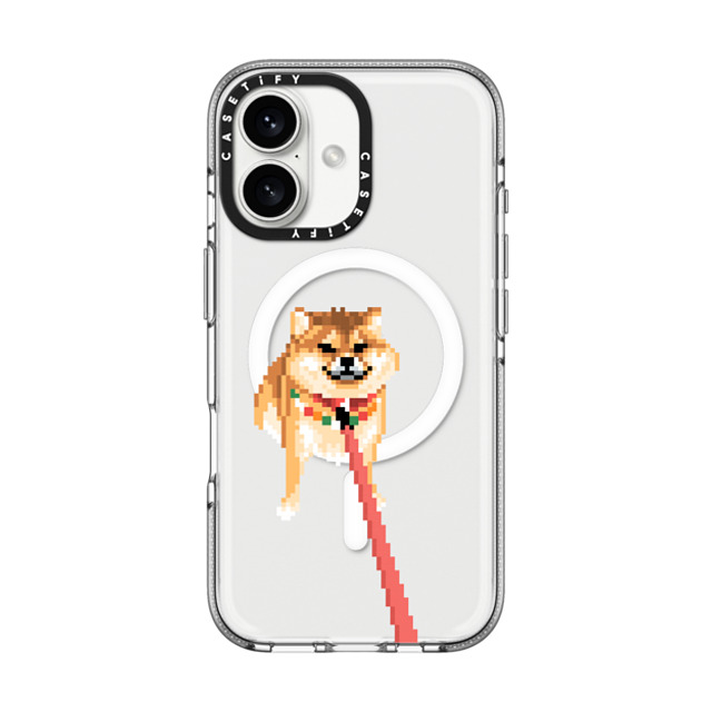 Fatbeard x CASETiFY iPhone 16 ケース クリア クリア ケース MagSafe対応 Stubborn Shiba Inu