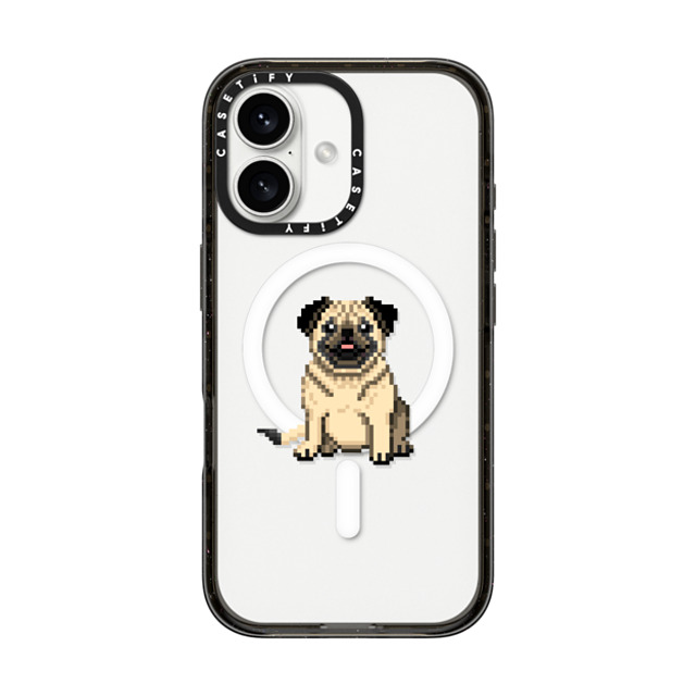 Fatbeard x CASETiFY iPhone 16 ケース ブラック インパクトケース MagSafe対応 Photogenic Pug Father's Day Fatbeard x CASETiFY iPhone 16 ケース ブラック インパクトケース MagSafe対応 Photogenic Pug Father's Day