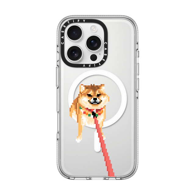 Fatbeard x CASETiFY iPhone 16 Pro ケース クリア クリア ケース MagSafe対応 Stubborn Shiba Inu