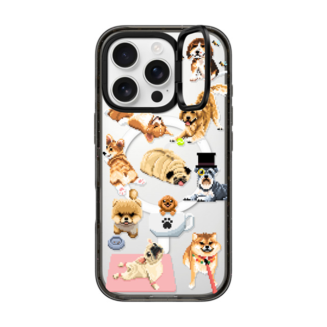 Fatbeard x CASETiFY iPhone 16 Pro ケース ブラック インパクトリングスタンドケース MagSafe対応 Celebrating International Dog Day!