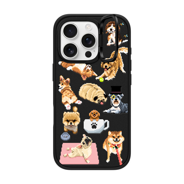 Fatbeard x CASETiFY iPhone 16 Pro ケース マットブラック インパクトリングスタンドケース MagSafe対応 Celebrating International Dog Day!