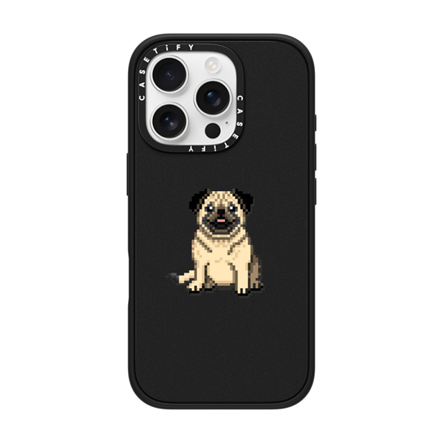 Fatbeard x CASETiFY iPhone 16 Pro ケース マットブラック インパクトケース MagSafe対応 Photogenic Pug Father's Day Fatbeard x CASETiFY iPhone 16 Pro ケース マットブラック インパクトケース MagSafe対応 Photogenic Pug Father's Day