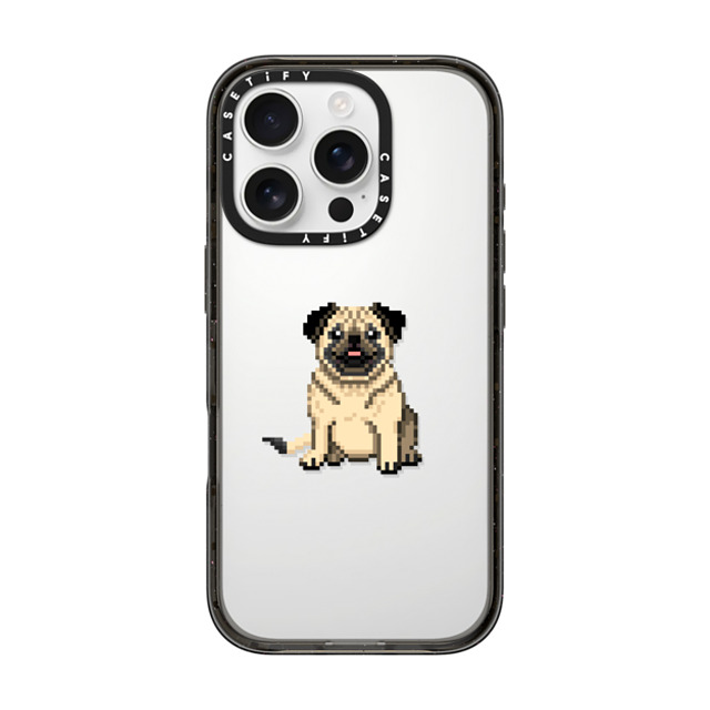 Fatbeard x CASETiFY iPhone 16 Pro ケース ブラック インパクトケース Photogenic Pug Fatbeard x CASETiFY iPhone 16 Pro ケース ブラック インパクトケース Photogenic Pug