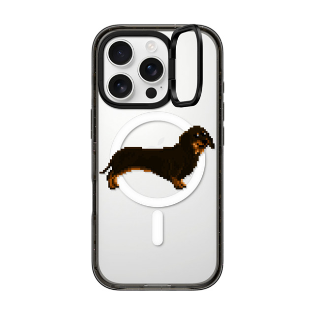 Fatbeard x CASETiFY iPhone 16 Pro ケース ブラック インパクトリングスタンドケース MagSafe対応 Wiener on the Move