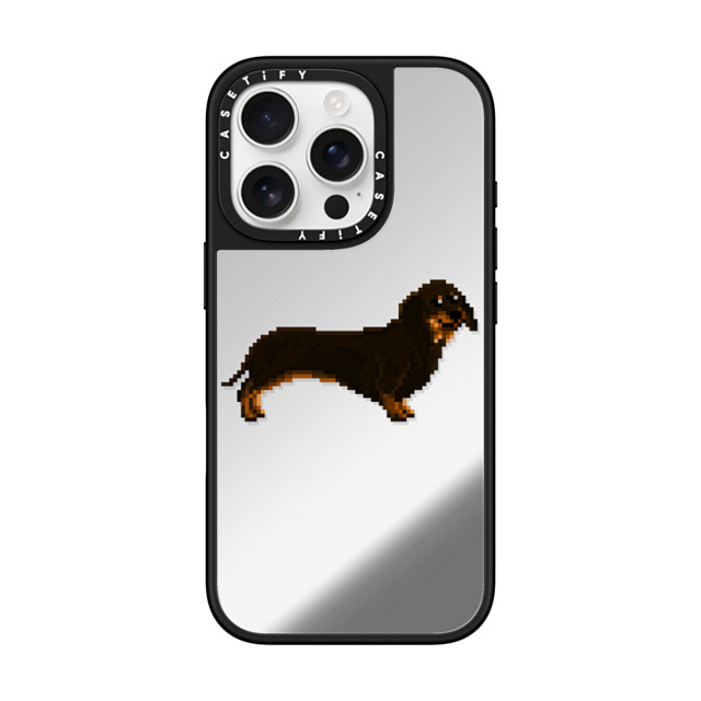 Fatbeard x CASETiFY iPhone 16 Pro ケース Silver on Black ミラーケース MagSafe対応 Wiener on the Move