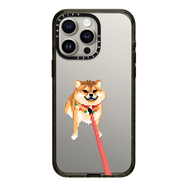 Fatbeard x CASETiFY iPhone 15 Pro Max ケース ブラック インパクトケース Stubborn Shiba Inu