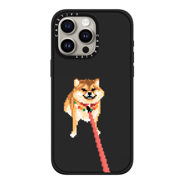 Fatbeard x CASETiFY iPhone 15 Pro Max ケース マットブラック インパクトケース MagSafe対応 Stubborn Shiba Inu