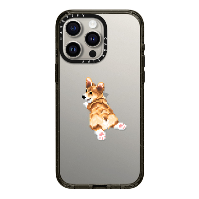 Fatbeard x CASETiFY iPhone 15 Pro Max ケース ブラック インパクトケース Corgi Butt