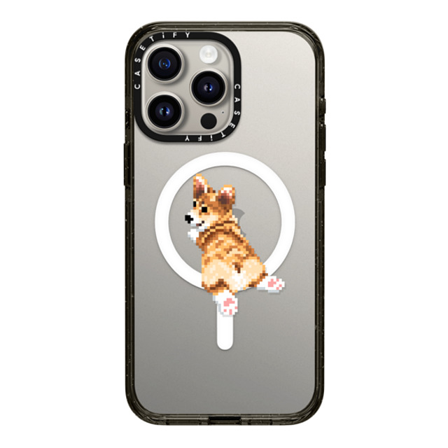 Fatbeard x CASETiFY iPhone 15 Pro Max ケース ブラック インパクトケース MagSafe対応 Corgi Butt