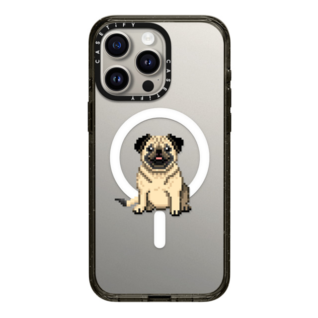 Fatbeard x CASETiFY iPhone 15 Pro Max Case Black Impact Case MagSafe Compatible Photogenic Pug Father's Day Fatbeard x CASETiFY iPhone 15 Pro Max Case Black Impact Case MagSafe Compatible Photogenic Pug Father's Day