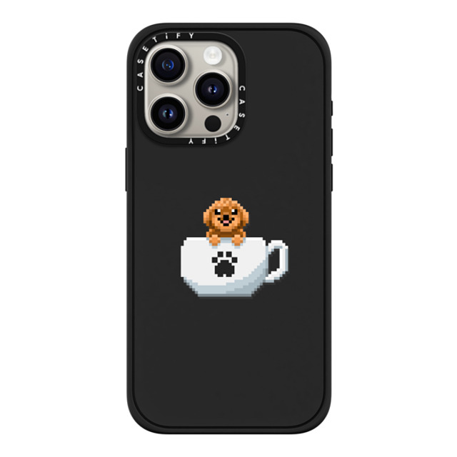 Fatbeard x CASETiFY iPhone 15 Pro Max ケース マットブラック インパクトケース MagSafe対応 Teacup Toy Poodle