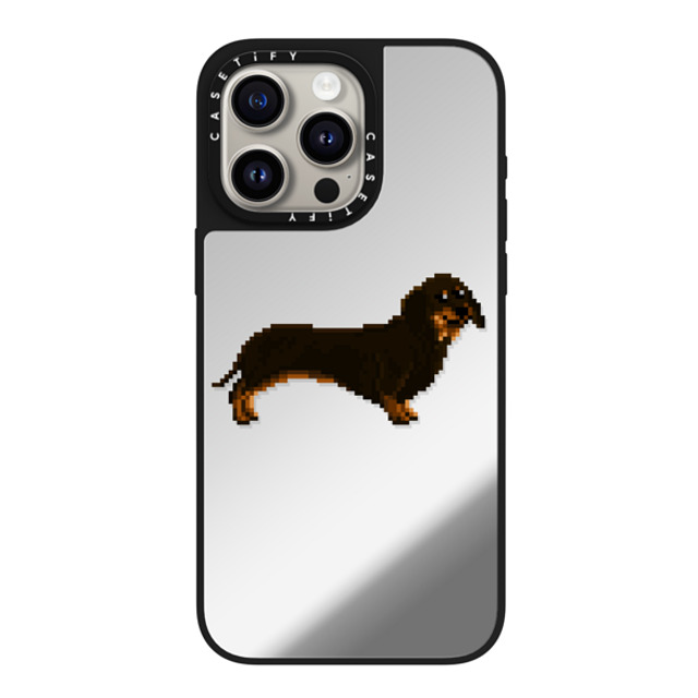 Fatbeard x CASETiFY iPhone 15 Pro Max ケース Silver on Black ミラーケース MagSafe対応 Wiener on the Move