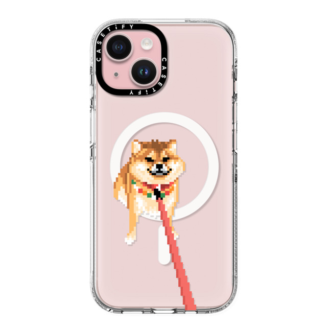 Fatbeard x CASETiFY iPhone 15 ケース クリア クリア ケース MagSafe対応 Stubborn Shiba Inu