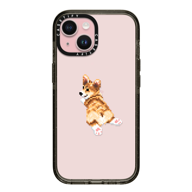 Fatbeard x CASETiFY iPhone 15 ケース ブラック インパクトケース Corgi Butt