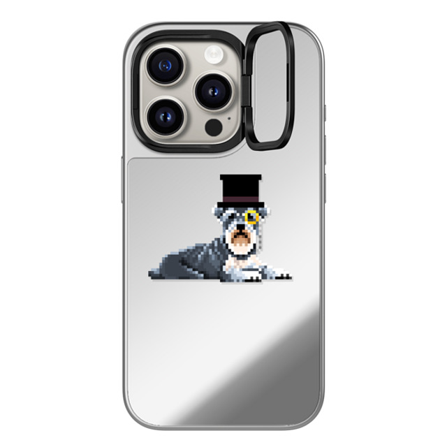 Fatbeard x CASETiFY iPhone 15 Pro Case シルバー (シルバーバンパー) ミラー リングスタンドケース MagSafe対応 The Distinguished Gentleman Fatbeard x CASETiFY iPhone 15 Pro Case シルバー (シルバーバンパー) ミラー リングスタンドケース MagSafe対応 The Distinguished Gentleman
