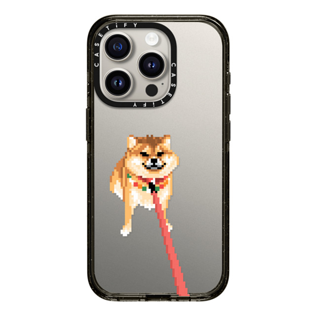 Fatbeard x CASETiFY iPhone 15 Pro ケース ブラック インパクトケース Stubborn Shiba Inu