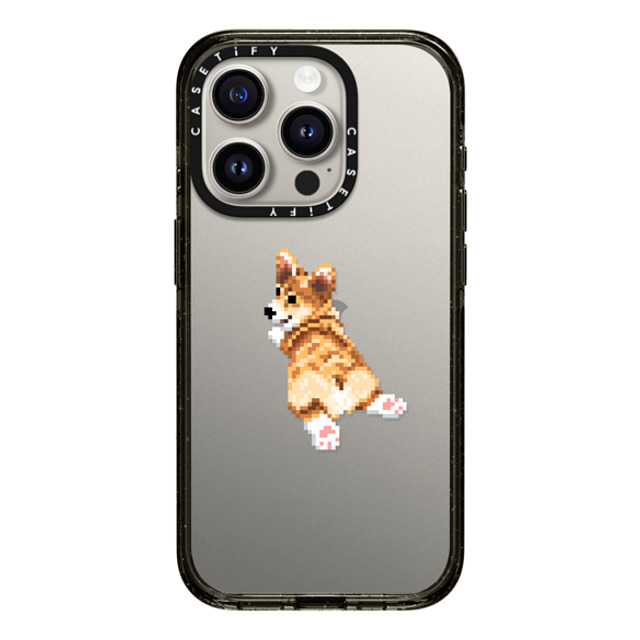 Fatbeard x CASETiFY iPhone 15 Pro ケース ブラック インパクトケース Corgi Butt