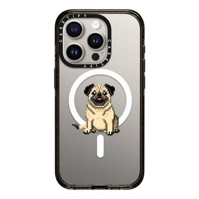 Fatbeard x CASETiFY iPhone 15 Pro ケース ブラック インパクトケース MagSafe対応 Photogenic Pug Back to School Fatbeard x CASETiFY iPhone 15 Pro ケース ブラック インパクトケース MagSafe対応 Photogenic Pug Back to School