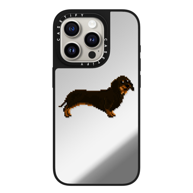 Fatbeard x CASETiFY iPhone 15 Pro Case Silver on Black ミラーケース MagSafe対応 Wiener on the Move Fatbeard x CASETiFY iPhone 15 Pro Case Silver on Black ミラーケース MagSafe対応 Wiener on the Move