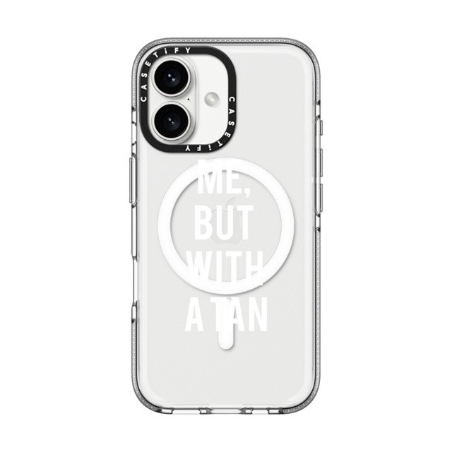 CASETiFY iPhone 16 ケース クリア クリア ケース MagSafe対応 Quote,Typography Quote,Typography ME, BUT WITH A TAN Father's Day CASETiFY iPhone 16 ケース クリア クリア ケース MagSafe対応 Quote,Typography Quote,Typography ME, BUT WITH A TAN Father's Day