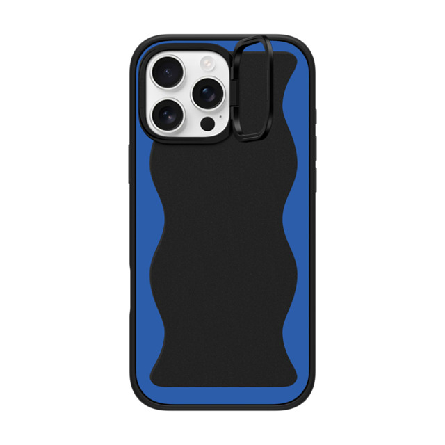 CASETiFY iPhone 16 Pro Max ケース マットブラック インパクトリングスタンドケース MagSafe対応 CASETiFY BLUE gigi a