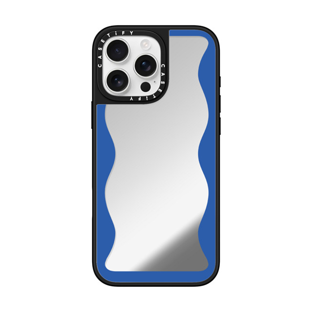 CASETiFY iPhone 16 Pro Max ケース Silver on Black ミラーケース MagSafe対応 CASETiFY BLUE gigi a
