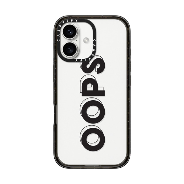 CASETiFY iPhone 16 ケース ブラック インパクトケース Quote,Typography Quote,Typography OOPS Back to School CASETiFY iPhone 16 ケース ブラック インパクトケース Quote,Typography Quote,Typography OOPS Back to School
