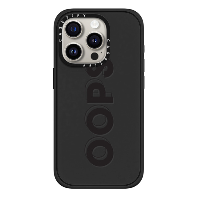 CASETiFY iPhone 15 Pro ケース マットブラック インパクトケース MagSafe対応 Quote,Typography Quote,Typography OOPS Back to School CASETiFY iPhone 15 Pro ケース マットブラック インパクトケース MagSafe対応 Quote,Typography Quote,Typography OOPS Back to School