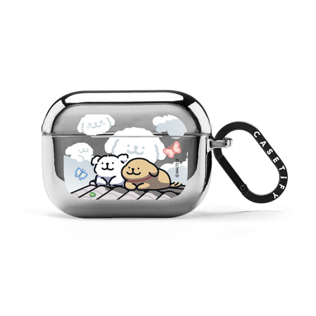 Maltese x CASETiFY AirPods Pro 2 シルバー ミラー ケース Maltese Lazy Clouds Earbuds Case Mother's Day Maltese x CASETiFY AirPods Pro 2 シルバー ミラー ケース Maltese Lazy Clouds Earbuds Case Mother's Day