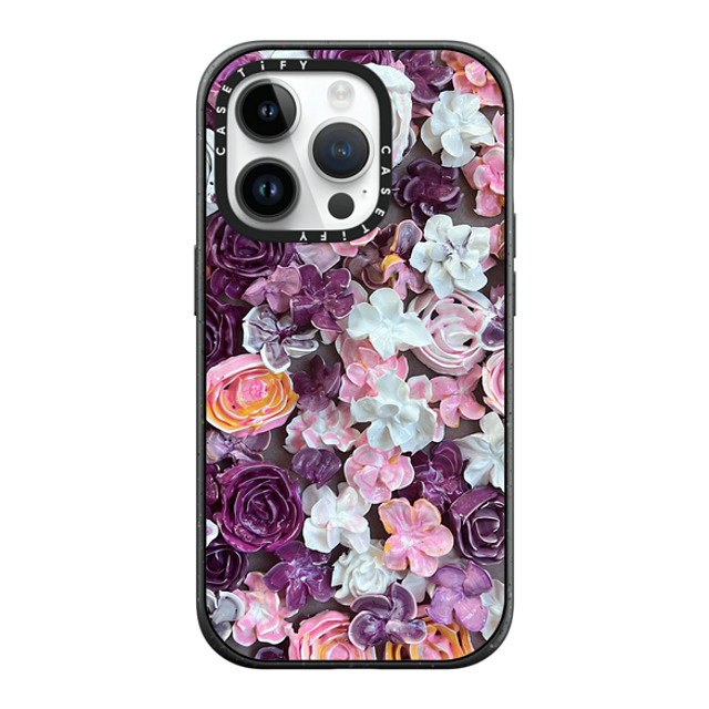 Ann Upton Art x CASETiFY iPhone 14 Pro ケース マットブラック インパクトケース MagSafe対応 In Bloom by Ann Upton Art