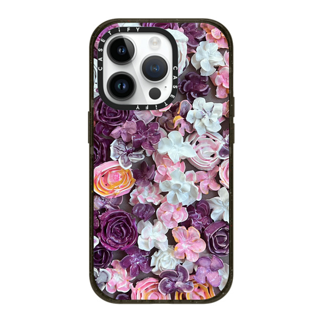 Ann Upton Art x CASETiFY iPhone 14 Pro ケース ブラック インパクトケース MagSafe対応 In Bloom by Ann Upton Art