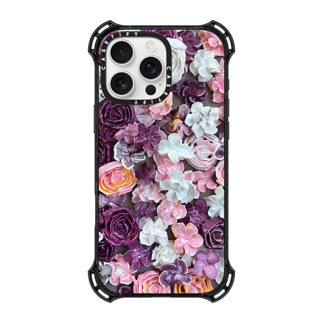 Ann Upton Art x CASETiFY iPhone 16 Pro Max ケース ブラック バウンスケース In Bloom by Ann Upton Art