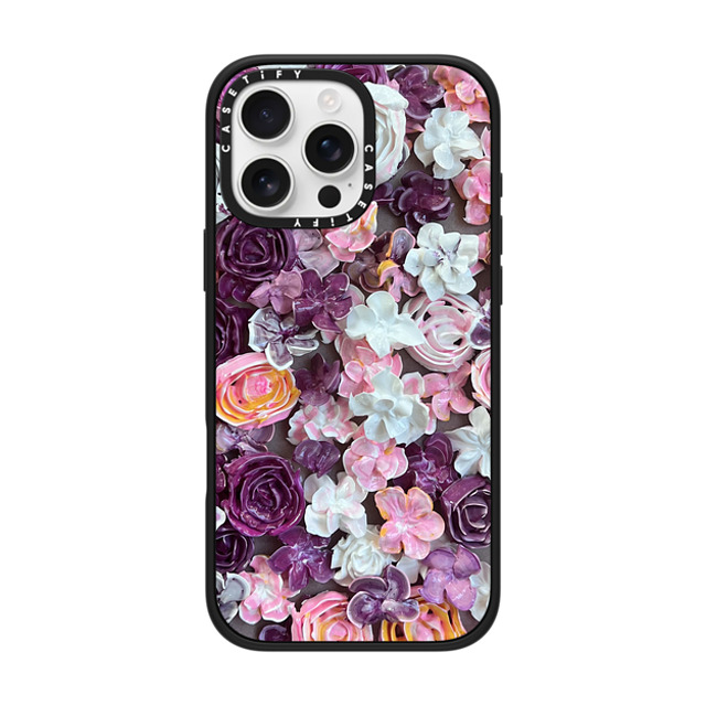 Ann Upton Art x CASETiFY iPhone 16 Pro Max ケース マットブラック インパクトケース MagSafe対応 In Bloom by Ann Upton Art