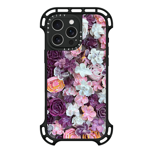 Ann Upton Art x CASETiFY iPhone 16 Pro Max ケース ブラック ウルトラ バウンスケース MagSafe対応 In Bloom by Ann Upton Art