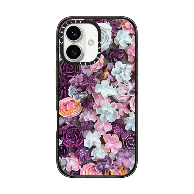 Ann Upton Art x CASETiFY iPhone 16 ケース ブラック インパクトケース MagSafe対応 In Bloom by Ann Upton Art