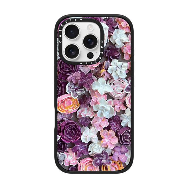 Ann Upton Art x CASETiFY iPhone 16 Pro ケース マットブラック インパクトケース MagSafe対応 In Bloom by Ann Upton Art