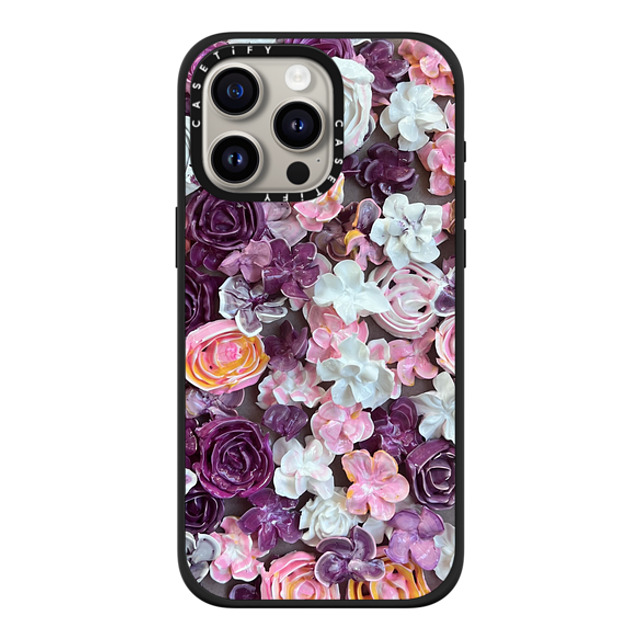 Ann Upton Art x CASETiFY iPhone 15 Pro Max ケース マットブラック インパクトケース MagSafe対応 In Bloom by Ann Upton Art