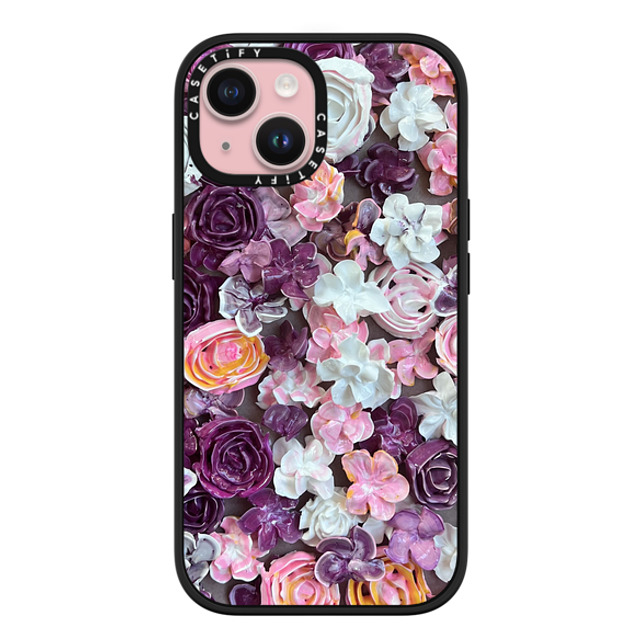 Ann Upton Art x CASETiFY iPhone 15 ケース マットブラック インパクトケース MagSafe対応 In Bloom by Ann Upton Art