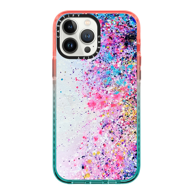 Ann Upton Art x CASETiFY iPhone 13 Pro Max ケース Pink/Blue インパクトケース MagSafe対応 Confetti Sprinkles