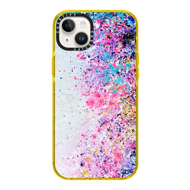 Ann Upton Art x CASETiFY iPhone 14 Plus ケース イエロー インパクトケース Confetti Sprinkles